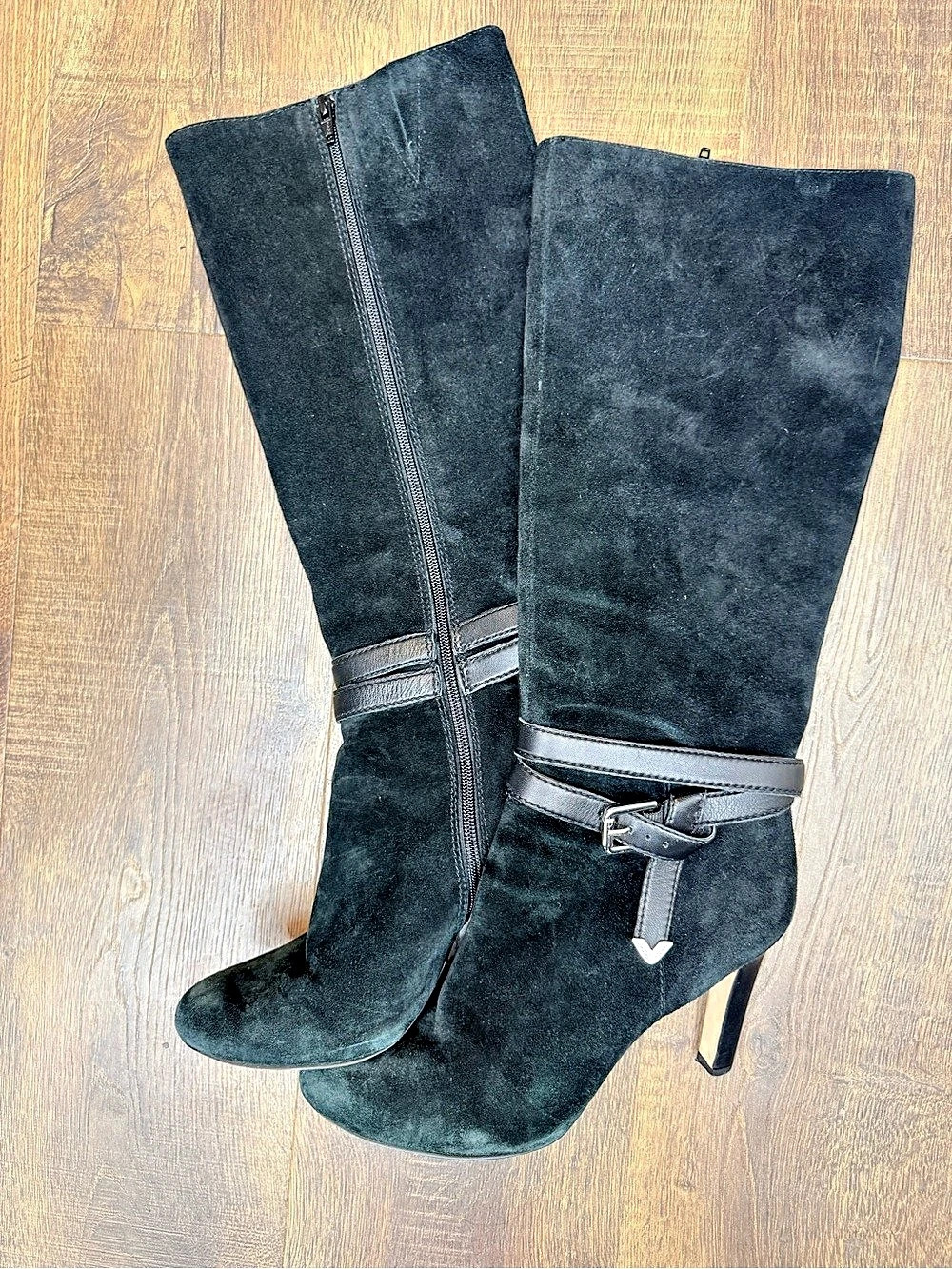 Antonio Melani suede Heeled Over-the-Knee Boots in Black